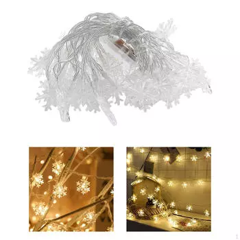 Снежинка Рождественские огни Украшение для стены патио комнаты Праздник Style A
