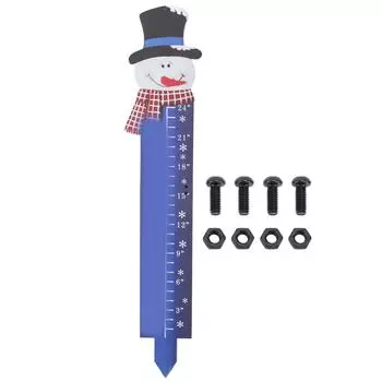 Снежинка Снежный датчик Открытый 24-дюймовый измеритель снегопада Зимняя снежинка Металлическая линейка для двора