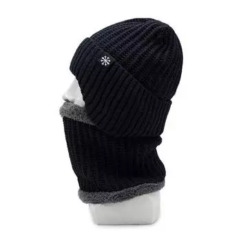 Снежинка Стандартная вязаная шапка Зимняя шапка для пожилых мужчин Теплая защита ушей Утолщенный пуловер Шапка из холодной шерсти one size fits all серый