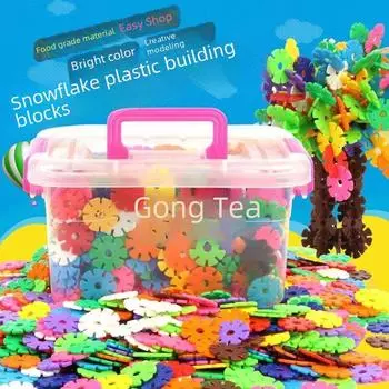Снежинка Строительные блоки Головоломки Игрушки для маленьких детей