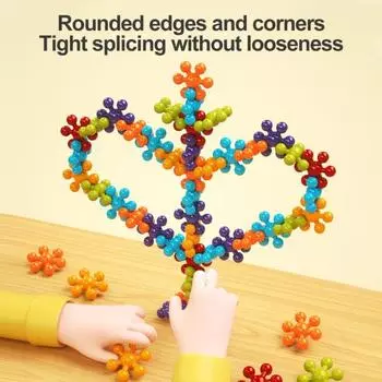 Снежинка Взаимоблокирующиеся строительные блоки Игрушки Разноцветные пластиковые диски Строительный набор Раннее обучение Обучающая игрушка A