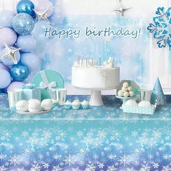 Снежинка вечеринка одноразовая скатерть рождественский зимний праздничный стол крышка украшение для дома детский день рождения принадлежности