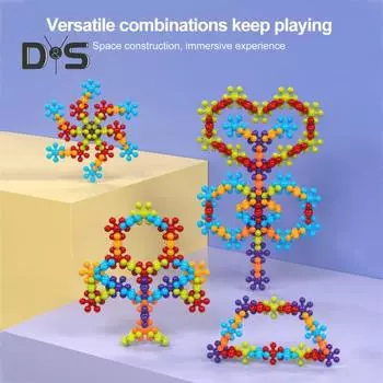 Снежинка взаимосвязанные строительные блоки игрушки разноцветные пластиковые диски строительный набор раннее обучение развивающая игрушка для детей 3+ A