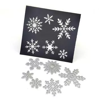 Снежинка Зима Рождество Металлические Вырубные Штампы Для DIY Скрапбукинг Вырубные Штампы Бумажные Карты Тисненые Декоративные Ремесла Вырубные Новинки One Size серебряный
