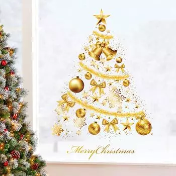 Снежинки на елку, украшение на стену, самоклеящиеся наклейки, магниты на холодильник, украшение комнаты