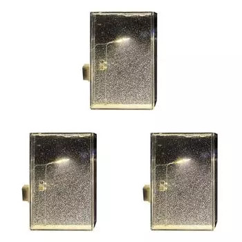 Снежная лампа DIY Снежная Ночная уличная лампа Декоративная для домашнего декора (Теплый свет)