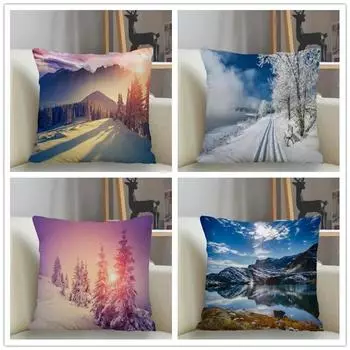 Снежная наволочка с квадратной молнией 40x40cm