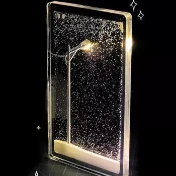 Снежная сцена Ночной светильник Энергосберегающий Снежный ночной уличный фонарь Украшение для помещений Снежинка Рождественские огни Подарок Sets