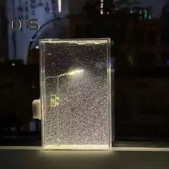 Снежная сцена Ночной светильник Энергосберегающий Снежный ночной уличный фонарь Украшение для помещений Снежинка Рождественские огни Подарок Sets