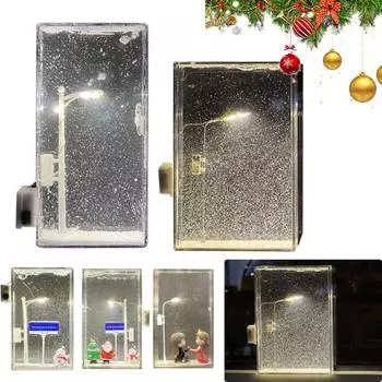 Снежная сцена Ночной светильник Моделирование Материалы для рукоделия Рождественский снежный уличный ночник Художественные поделки Украшения Рождественские подарки
