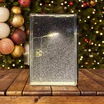Снежная сцена Ночной светильник Рождество ручной работы DIY Снежный свет струящаяся снежинка лампа настольный декор искусство и ремесла подарок на день рождения
