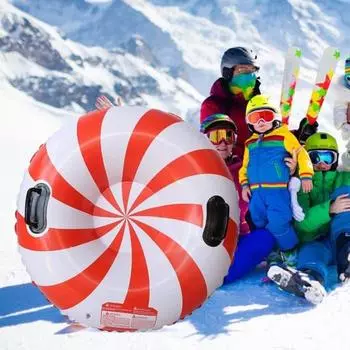 Снежная трубка надувные снежные сани для детей и взрослых утолщенные тяжелые снеговые трубы