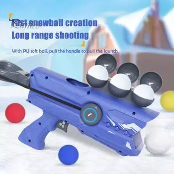 Снежные игрушки для детей Машина для запуска снежков Зимние игрушки для улицы Игрушка для снежков для детей и взрослых синий