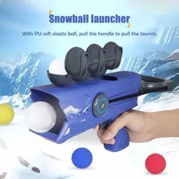 Снежные игрушки для детей Машина для запуска снежков Зимние игрушки для улицы Игрушка для снежков для детей и взрослых синий