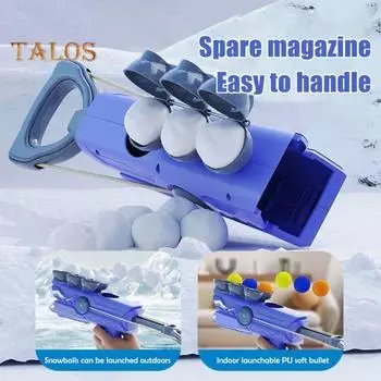 Снежные игрушки для детей Машина для запуска снежков Зимние игрушки для улицы Игрушка для снежков для детей и взрослых розовый