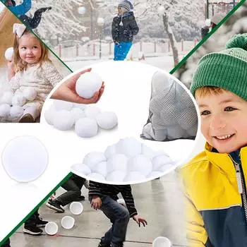 Снежные шары для игрушек детей в помещении, искусственные снежные шары для боя, детские игрушки, набор снежных шаров для боя в помещении, мягкие снежные шары, праздничные принадлежности для родителей и детей One Size