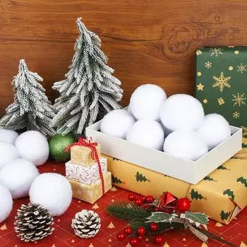 Снежные шары для игрушек детей в помещении, искусственные снежные шары для боя, детские игрушки, набор снежных шаров для боя в помещении, мягкие снежные шары для вечеринок, товары для родителей и детей 10pcs/set