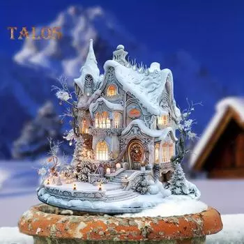 Снежный колышек для дома 2D плоский акриловый вставной ящик для кашпо украшение праздничный цветочный горшок украшение садовый колышек для балкона газона двора белый