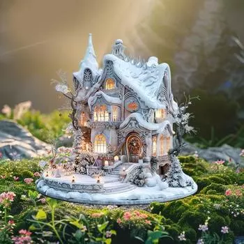 Снежный колышек для дома 2D плоский акриловый вставной ящик для кашпо украшение праздничный цветочный горшок украшение садовый колышек для балкона газона двора белый