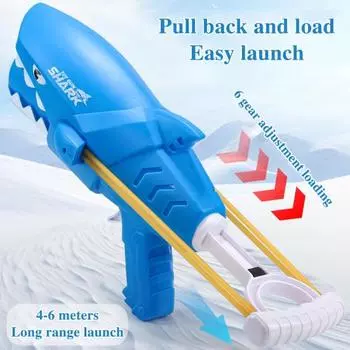 Снежный ком и пусковая установка в форме акулы снежные игрушки для детей зимние на открытом воздухе розовый