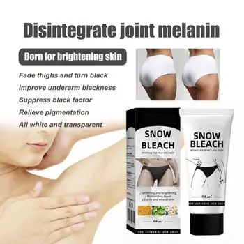 Снежный крем, для подмышек, шеи, подмышек, коленей, локтей One Size чёрный