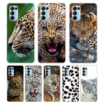 Снежный леопард для OPPO Reno7 SE 6 5 ZF 4G 5G Find X2 X3 Neo Lite Pro Plus прозрачный мягкий чехол для телефона OPPO Reno5 F 4G