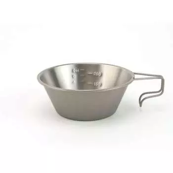 Снежный пик (снежная вершина) Титановая мерная кружка Shella Cup E-104 из титана со шкалой, легкая, для приготовления пищи, для кемпинга на открытом воздухе