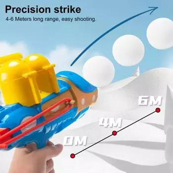Снежный пусковой механизм для детей и взрослых, снежный мейкер, игрушка-стрелялка, дальний снежный бой синий