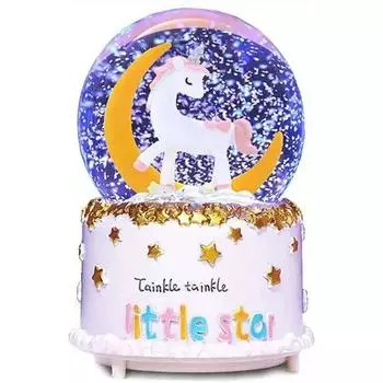 Снежный шар маленького единорога