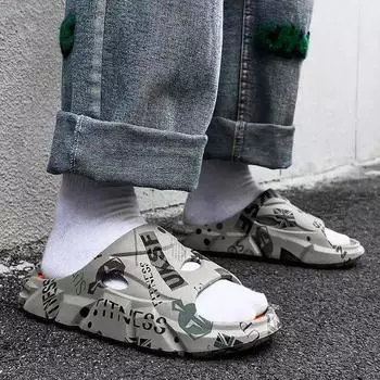 Snickers мужские пляжные кроссовки сандалии для тренировок 2024 года шлепанцы для увеличения роста мужские кроссовки для мужчин летние теннисные 5 чёрный