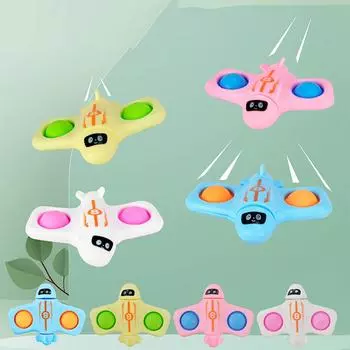 Снимающий стресс пальчиковый самолет-гироскоп, самая продаваемая игрушка-самолёт-гироскоп, пузырьки со случайными цветами One Size