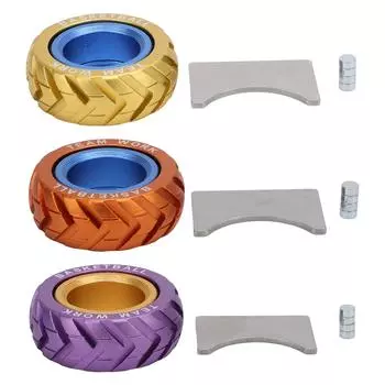 Снимающий стресс тактильный слайдер с двухцветным металлическим храповым механизмом, сенсорный вращающийся монетный блок, слайдер для людей с синдромом дефицита внимания и гиперактивности Ri Purple