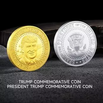 Снимок Трампа, золотая монета в пруфе, высеченная коллекционная памятная монета Трампа, сувенирная монета изобразительного искусства серебряный