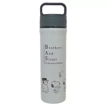 Snoopy and Cold Water Stainless Steel Bottle with Handle Sisters Peanuts [Heat Bottle] 400ml/Brothers &