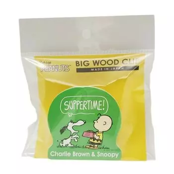 Snoopy Big Wood Clip Коричневый SNS600CB (Чарли и Снупи)