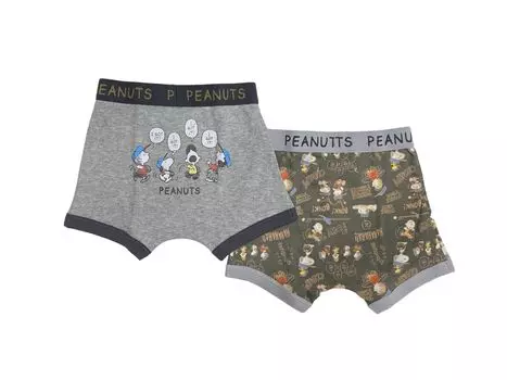 Snoopy Boxer Boxer Inner Set of Gray [Peanuts] Боксеры для мальчиков, трусы, шорты, брюки, нижнее белье, 2, 100% хлопок, 151150410, серый