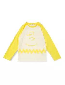 Snoopy Длинный рукав Charlie Реглан Одежда Мальчики Девочки Charlie Желтый [Peanuts] Футболка Футболка Детская