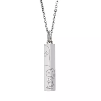 Snoopy PEANUTS Necklace Surgical Stainless Steel PNST002SV [White Clover]