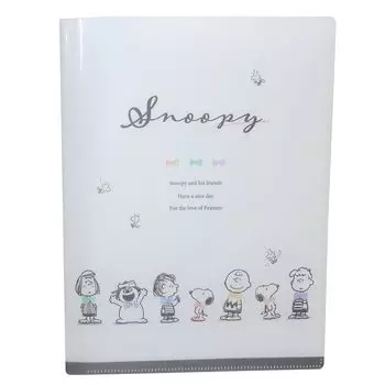 Snoopy Прозрачная лента Peanuts [Карманная папка] Папка с 10 карманами/Цветная