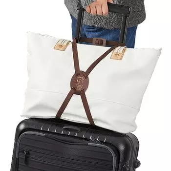 SNOOPY Удобный ремень для чемодана для путешествий Сделано в Японии Сумка для переноски Сумка Крепление Ремень Легко закрепить 75th Brown
