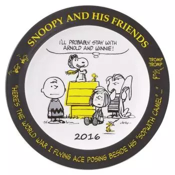 Snoopy Years Plate Dish 2016 with Plate Stand sn2016yp Peanuts