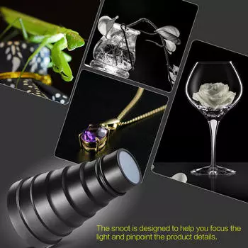 Snoot с сотовой сеткой, 5 шт., сменный комплект цветных фильтров для Elinchrom/Impact EX/Calumet