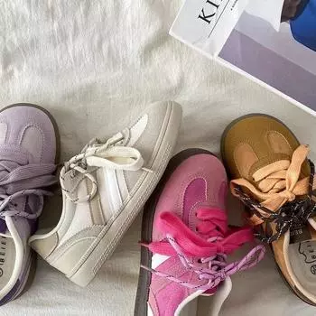 Сноу Лаудер фиолетовый нишевый дизайн чувство моральной подготовки обувь женщины студенты уродливые милые доски обувь ретро повседневная спортивная обувь дети 55 shoelaces.