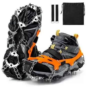 Snow 24 Chain Stainless Mountain для обуви Snowy Snowy Frozen Fall Prevention кошки, шипы, когти, шипы, сталь, скалолазание, легкий вес, подошвы,