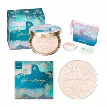 Snow Beauty 2024 Осветляющая пудра для ухода за кожей A 25 г Сменный блок 25 г Белая пудра для лица Snow Beauty с цветочным ароматом [Тело + набор]