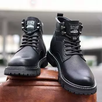 Snow boots 2024 new winter velvet warm Martin boots men s boots high-top men s shoes cotton shoes 38