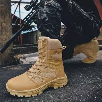 Snow boots 2025 winter new men s shoes fashion outdoor combat men s boots trend high-top boots hiking hiking shoes 39