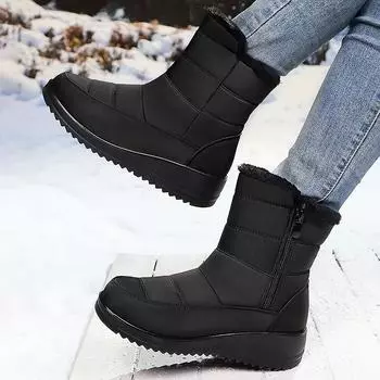 Snow Boots Fleece and Thickened Cotton Shoes Warm Women s Boots Versatile Cotton Boots Long Boots 36