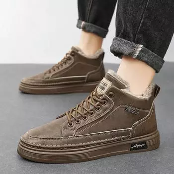 Snow Boots for Men High Top Warm Cold Proof Fashion Winter Shoes Man Brands Footwear Luxury Casual New in Offer Sale Comfortable 39