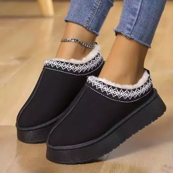 Snow Boots for Women 2024 Winter New Warm Thickened Fluff Soles Boots Women Casual Comfortable Cotton Shallow Shoes for Women 36 зелёный